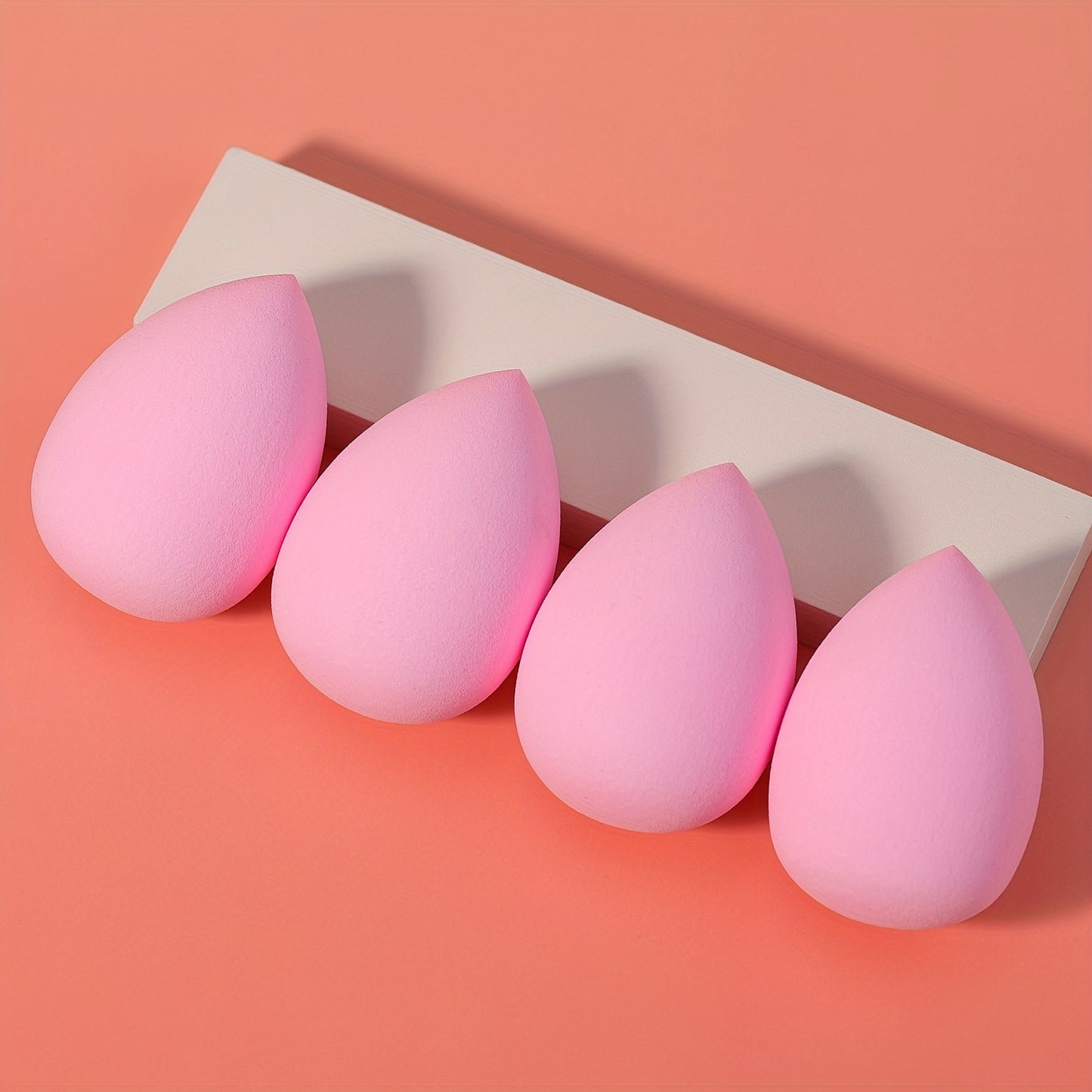 4/16pcs Ultra Soft Makeup Sponges - Professional Beauty Eggs for Foundation, Powder, BB Cream - Water-Drop Design, Unscented, Polyurethane Material
