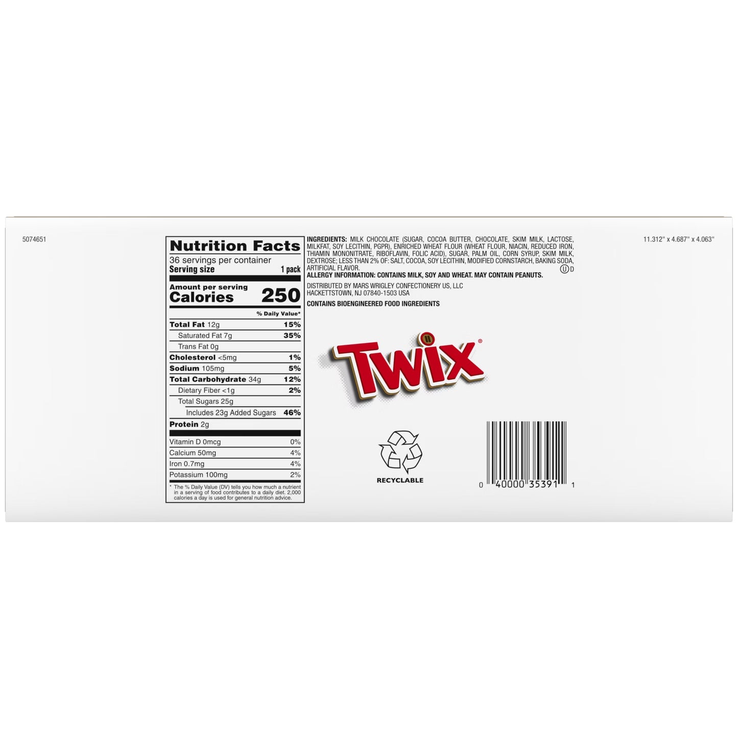 Twix Caramel Cookie Bar – Full Case (36 Count, 1.79 oz each)