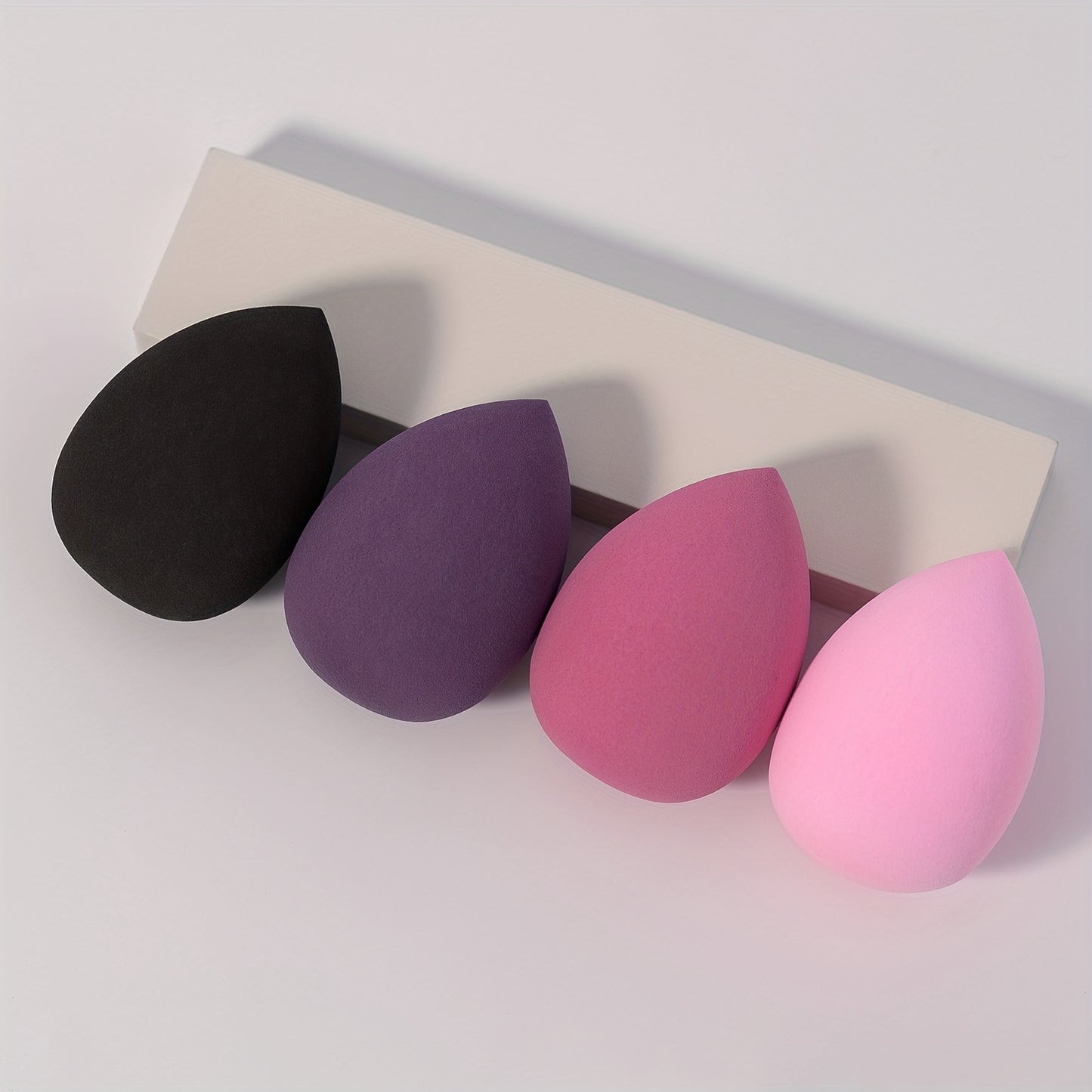 4/16pcs Ultra Soft Makeup Sponges - Professional Beauty Eggs for Foundation, Powder, BB Cream - Water-Drop Design, Unscented, Polyurethane Material