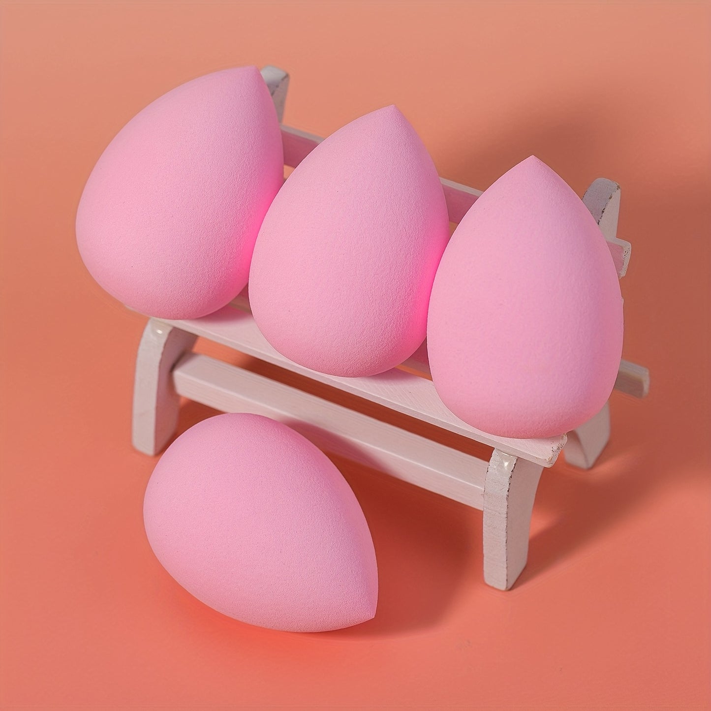 4/16pcs Ultra Soft Makeup Sponges - Professional Beauty Eggs for Foundation, Powder, BB Cream - Water-Drop Design, Unscented, Polyurethane Material