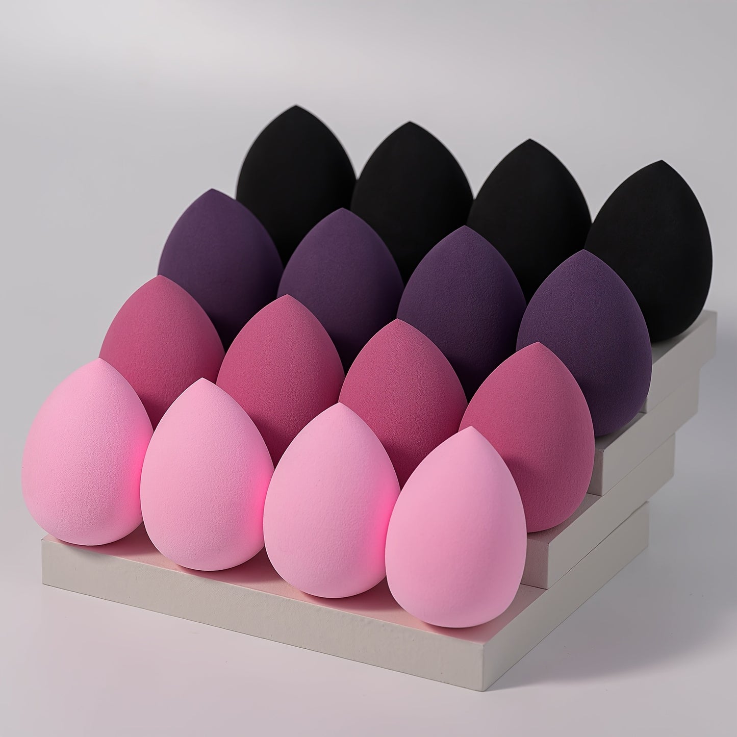 4/16pcs Ultra Soft Makeup Sponges - Professional Beauty Eggs for Foundation, Powder, BB Cream - Water-Drop Design, Unscented, Polyurethane Material