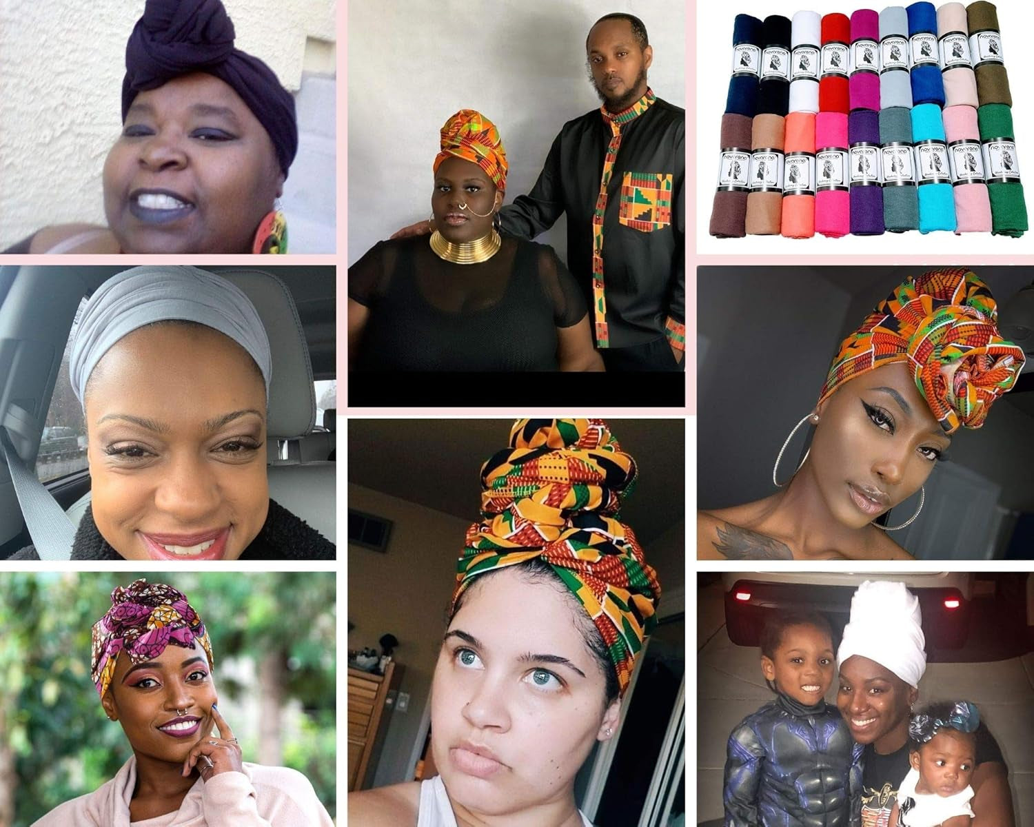 Ankara African Print Soft Headwraps Headband Long Hair Head Wrap Scarf Turban Tie Jersey Knit African Head Wraps