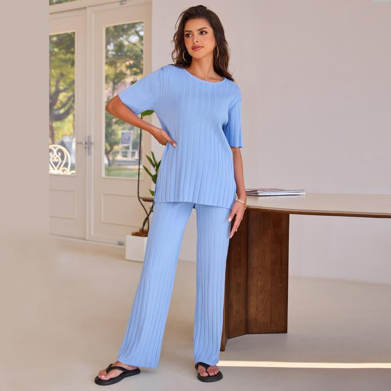 Joyfunear Women'S Casual T-Shirt and Pants Two-Piece Set