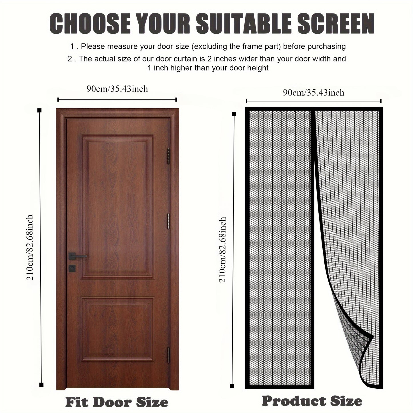 Self-Sealing Magnetic Screen Door