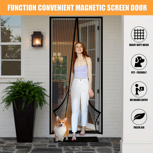 Self-Sealing Magnetic Screen Door