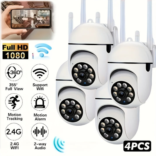 4pc StreetSmart Home Security System, with 360° Panoramic View,
