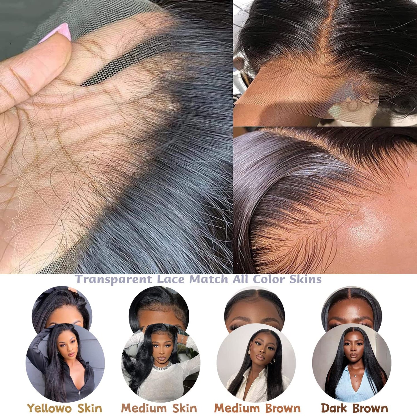 13X6 Straight Lace Front Wigs Human Hair 200 Density HD Transparent Lace Frontal Human Hair Wigs for Women Glueless Wigs Human Hair Pre Plucked 28 Inch