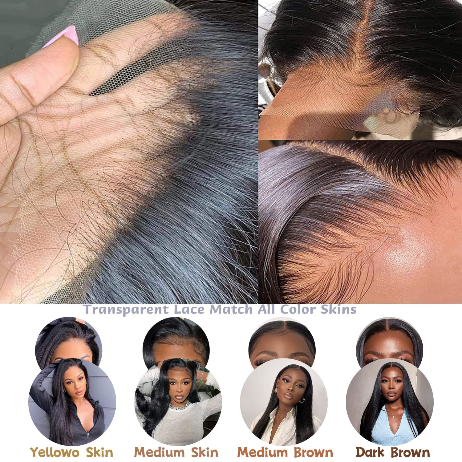 13X6 Straight Lace Front Wigs Human Hair 200 Density HD Transparent Lace Frontal Human Hair Wigs for Women Glueless Wigs Human Hair Pre Plucked 28 Inch