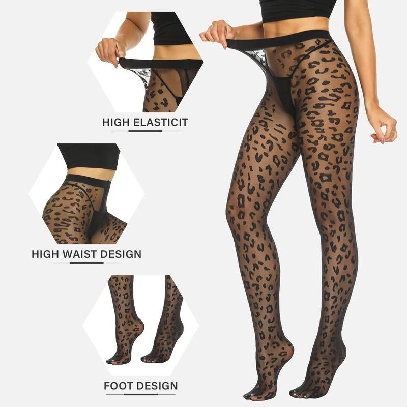 MANZI Tights for Women Patterned Stockings for Women Sheer Ultra Thin High Waist Pantyhose