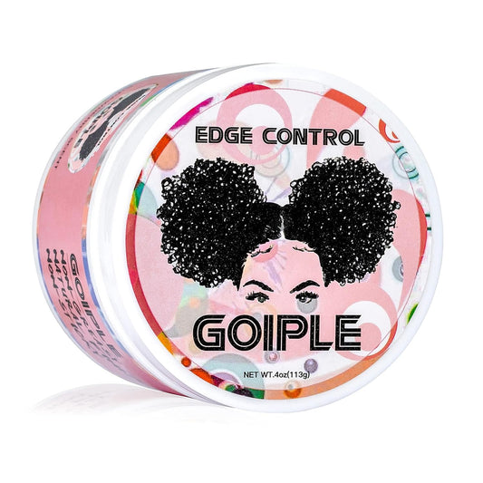 Edge Control Wax for Women Strong Hold Non-Greasy, Edge Wax Styling Gel for Black Women Hair No Flaking, White Residue, Shine and Smooth Strawberry Scent 4Oz