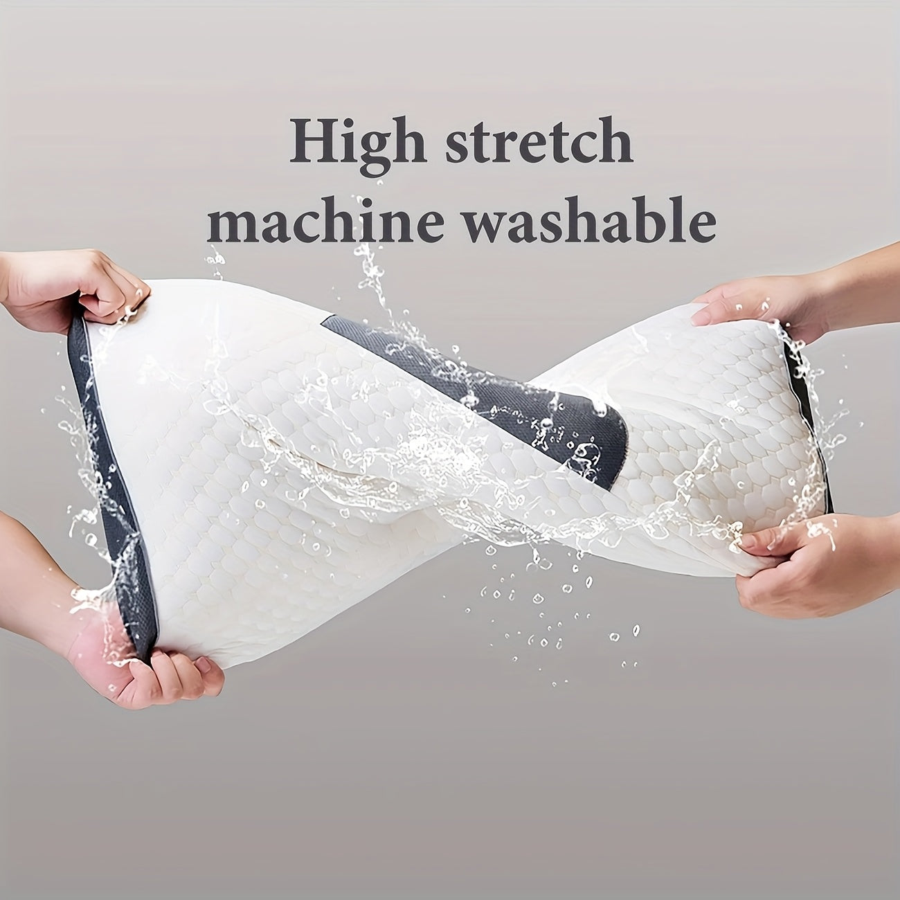 [2 Neck Massage Pillows] 2 Soft Woven Neck Massage Couple Pillows - Buy 1 Get 1 Free, Adjustable Ergonomic Orthotic Profile Support, High Quality Pillow Core, Detachable Pillowcase For Sleeping Comfort