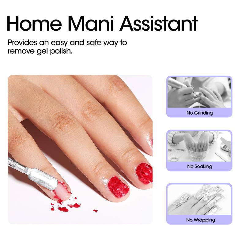 Gellen Pro Gel Polish Remover Kit Quick & Easy Gel Nail Polish Remover with Latex Tape Peel-Off Liquid and Manicure Tools
