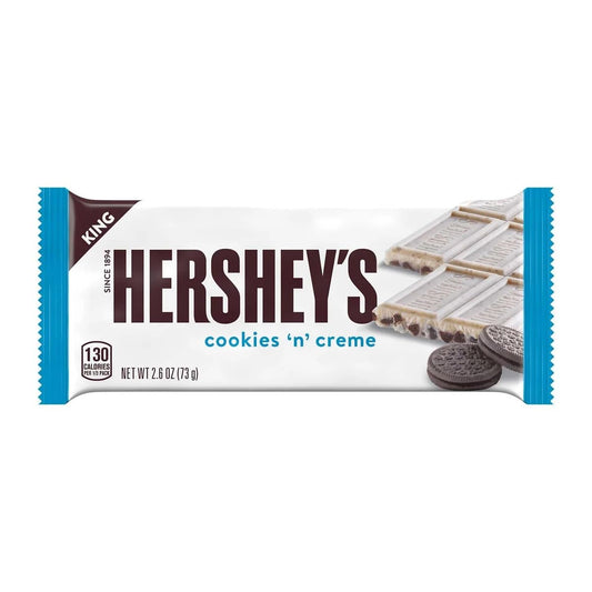 Hershey's Cookies 'n' Creme King Size Bar – Full Case (18 Count, 2.6 oz each)