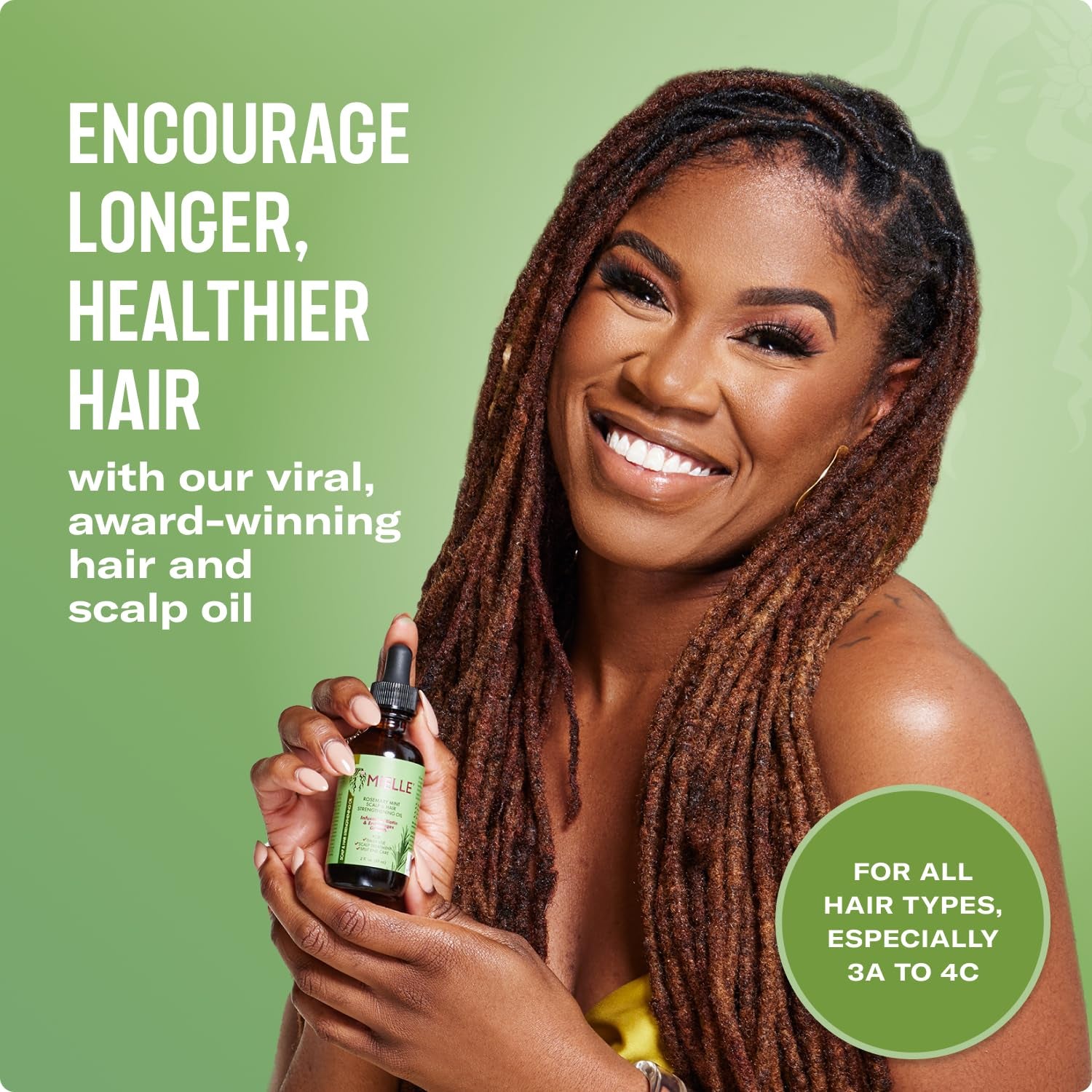 Rosemary & Mint Hair Oil, Split Ends & Dry Scalp Treatment - Made with Biotin & Essential Oils for Strengthening, Soothing, Moisturizing & Encouraging Longer, Healthier Hair (2 Fl Oz)