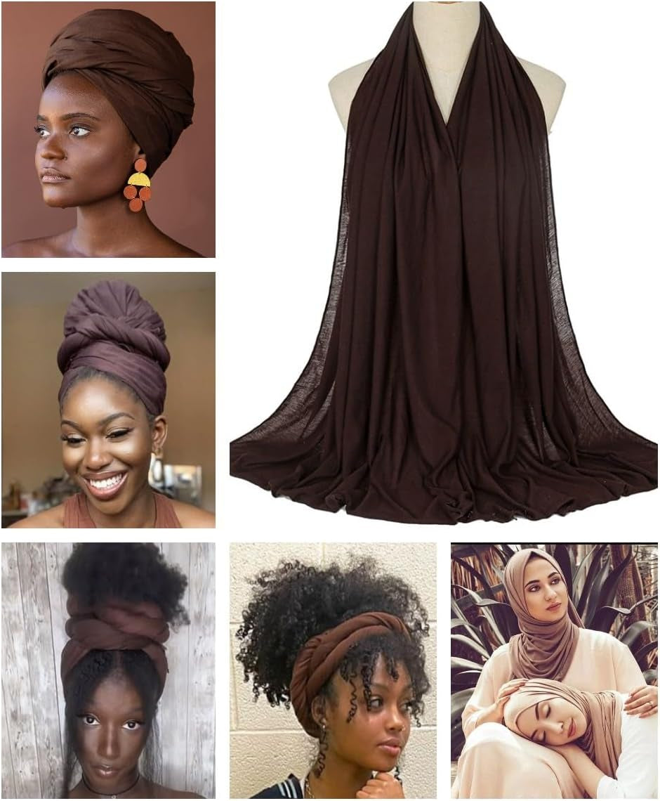 Head Wraps for Black Women Stretch Head Scarf Long African Hair Wraps Turban Headwraps Jersey Headbands