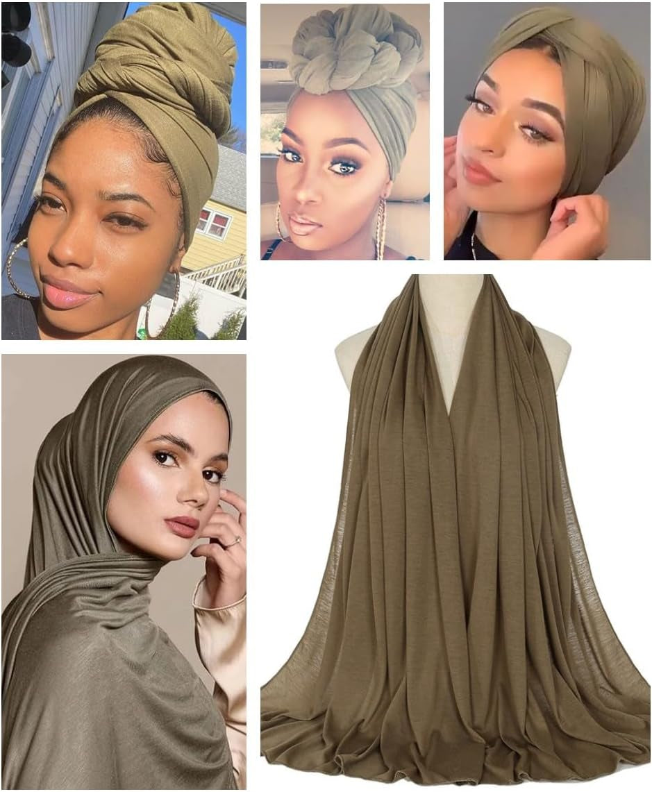 Head Wraps for Black Women Stretch Head Scarf Long African Hair Wraps Turban Headwraps Jersey Headbands