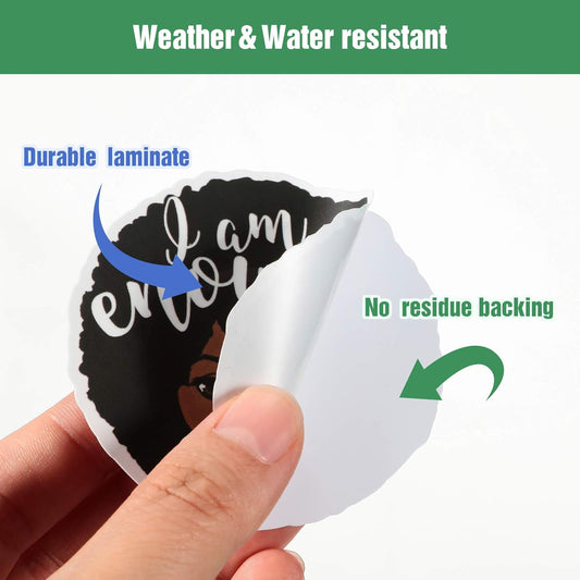 100 Pieces Melanin Stickers Black Girl Pop Singer Laptop Decal for Computer Water Bottles Skateboard Graffiti Patches, Trendy Waterproof Vinyl Stickers for Teens(Stylish)