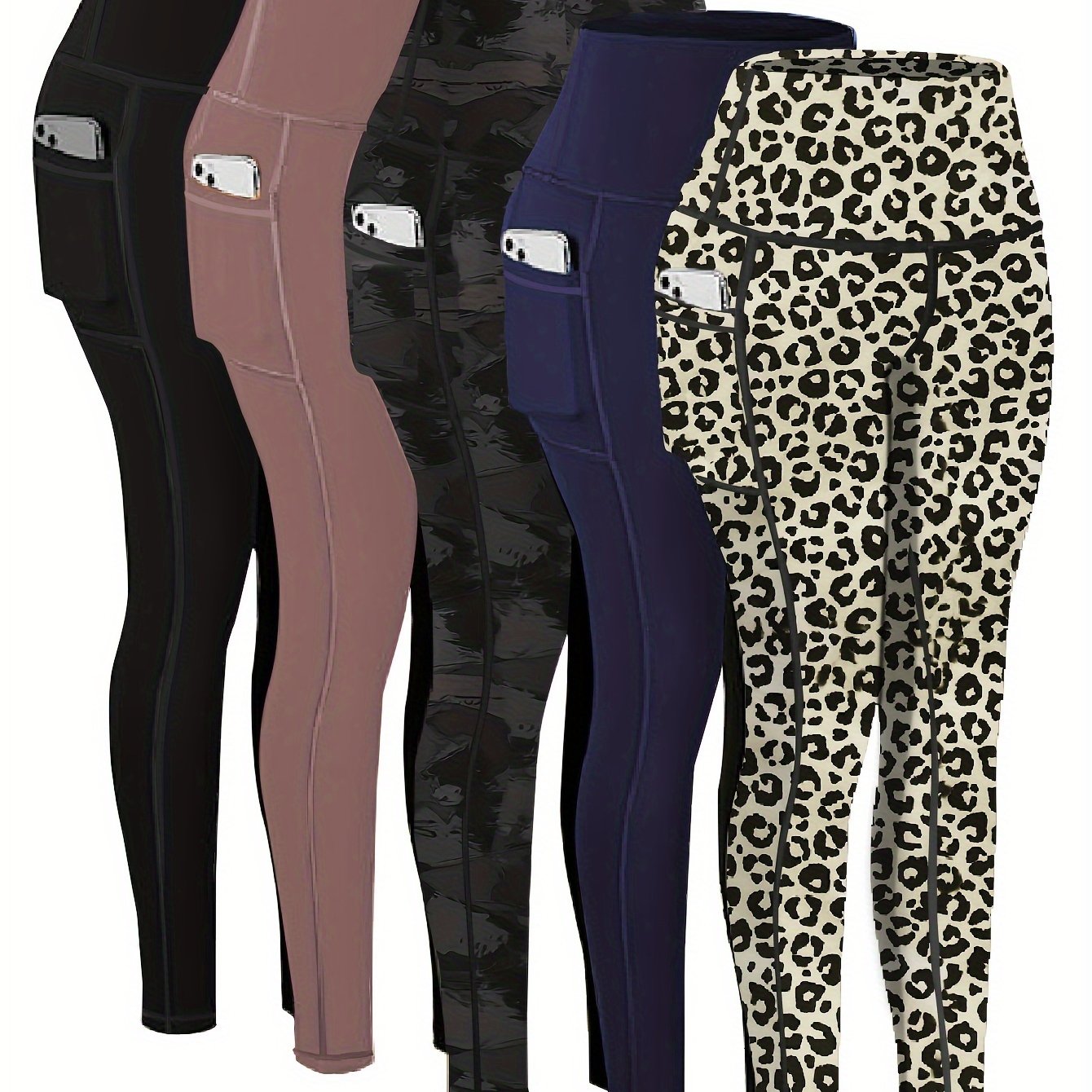 Five-piece Sports Yoga Pants Set