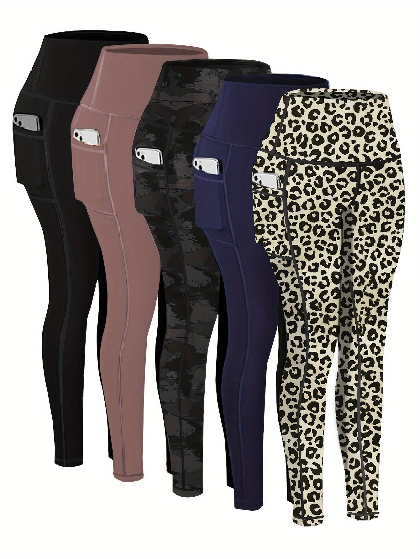 Five-piece Sports Yoga Pants Set