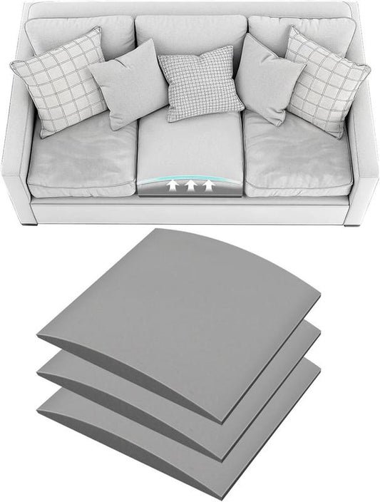 Foamagic 40D High Density Memory Sponge Sofa Cushion Support - 20X20X2 Inch Gray Lifters for Sagging Couches, All Seasons, 1/2/3 Pack
