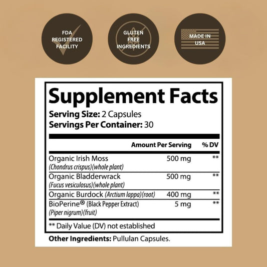 - Irish Sea Moss Capsules (500 Mg) for Immune Support - Organic Sea Moss
