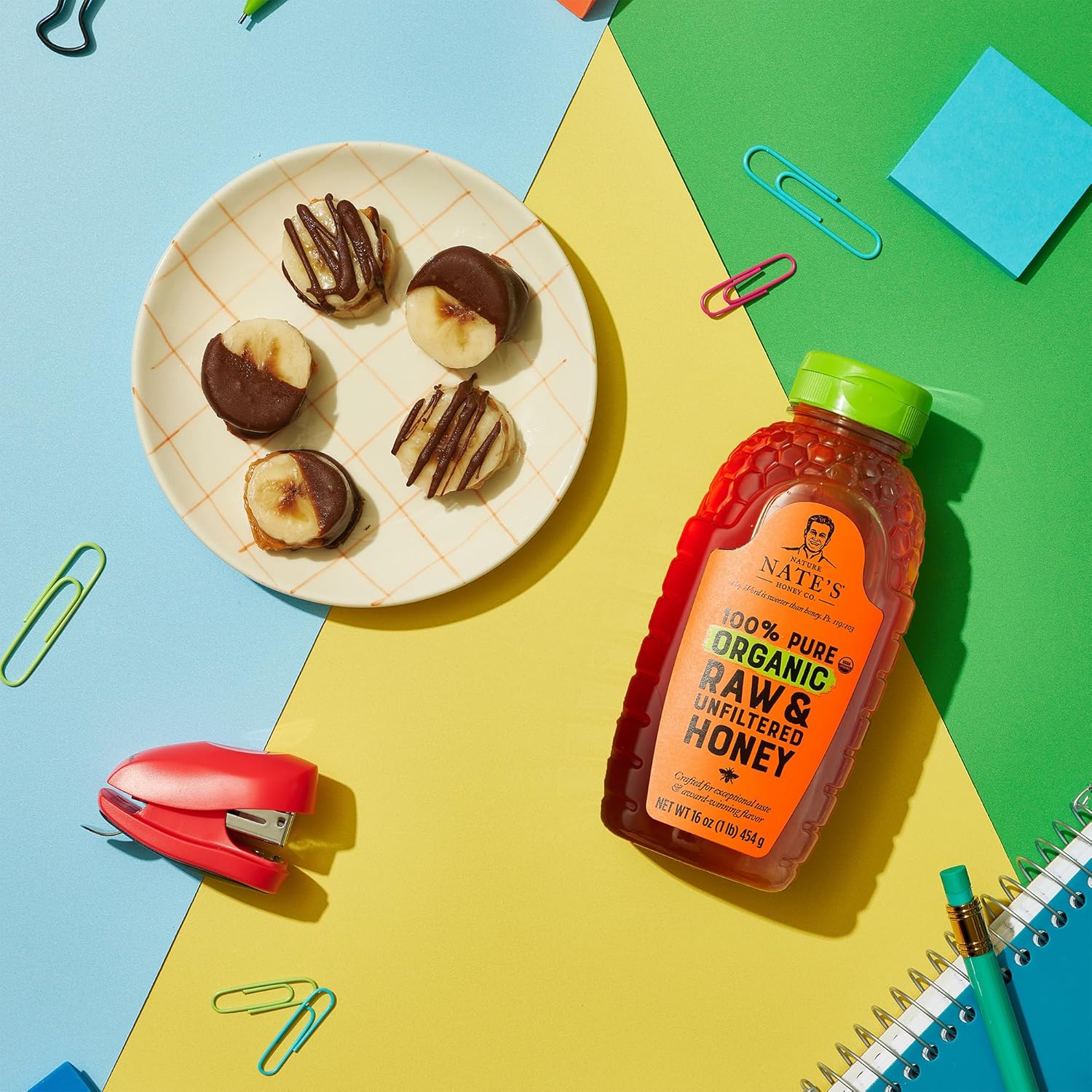 Nate'S Organic 100% Pure, Raw & Unfiltered Honey - USDA Certified Organic - 16Oz. Squeeze Bottle