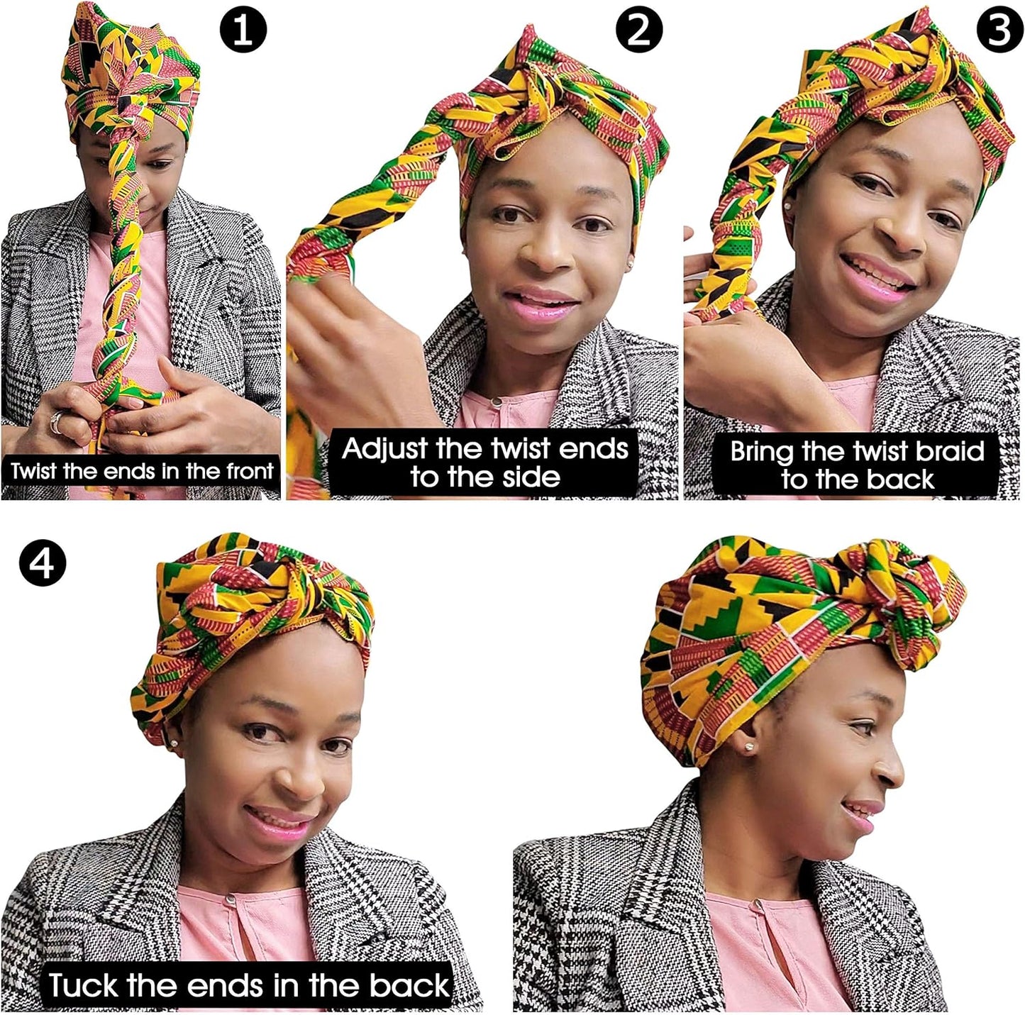 Ankara African Print Soft Headwraps Headband Long Hair Head Wrap Scarf Turban Tie Jersey Knit African Head Wraps