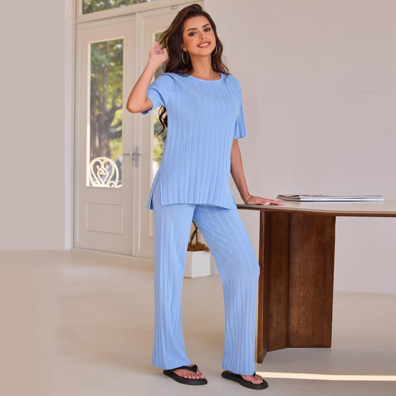 Joyfunear Women'S Casual T-Shirt and Pants Two-Piece Set