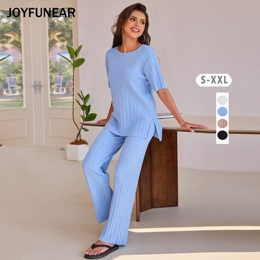 Joyfunear Women'S Casual T-Shirt and Pants Two-Piece Set