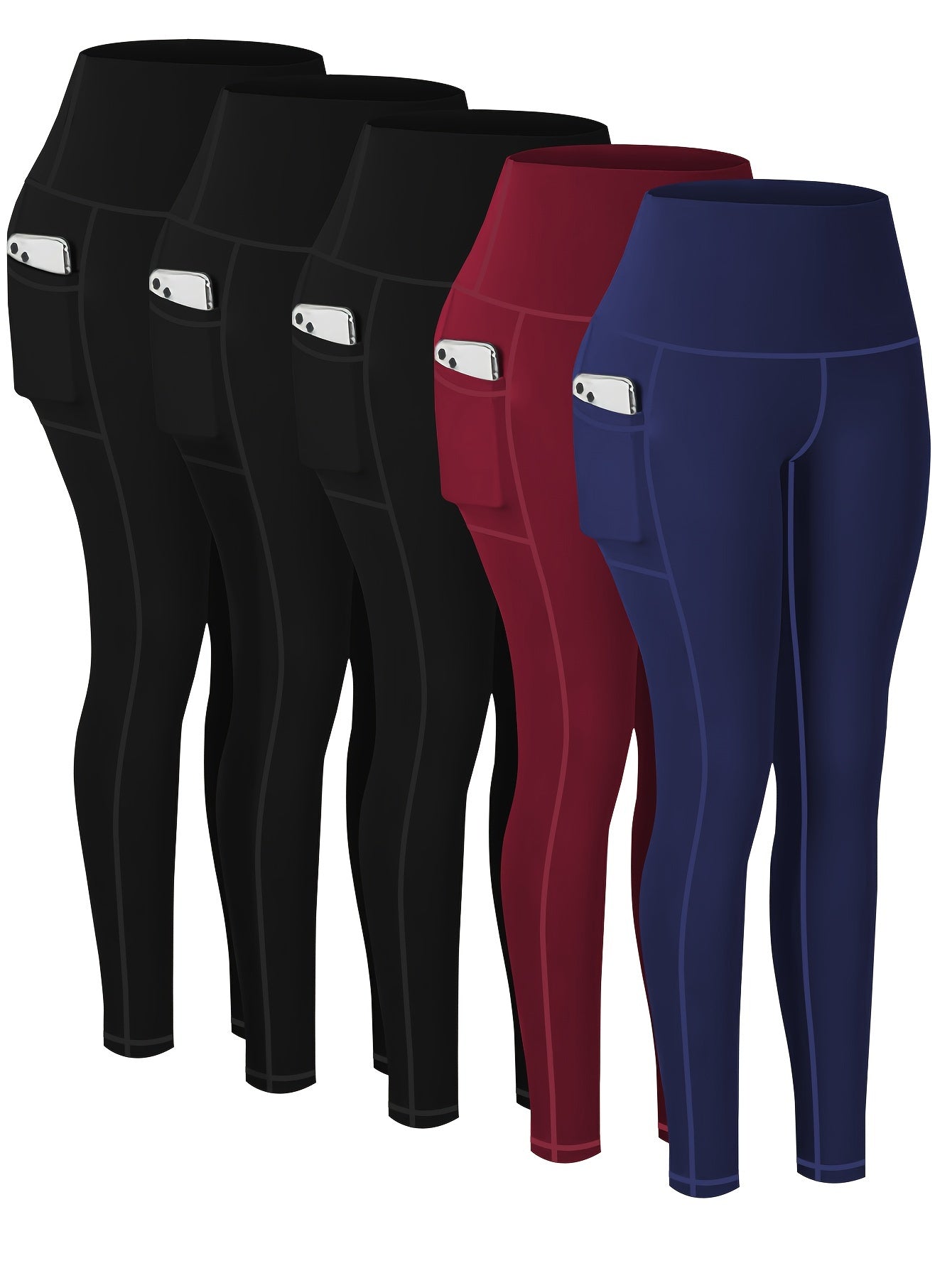 Five-piece Sports Yoga Pants Set
