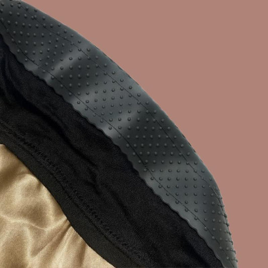 The Satin Grip Cap – Black | Non-Slip Hijab Undercap with Silicone Grip & Tie-Back by Get a Grip