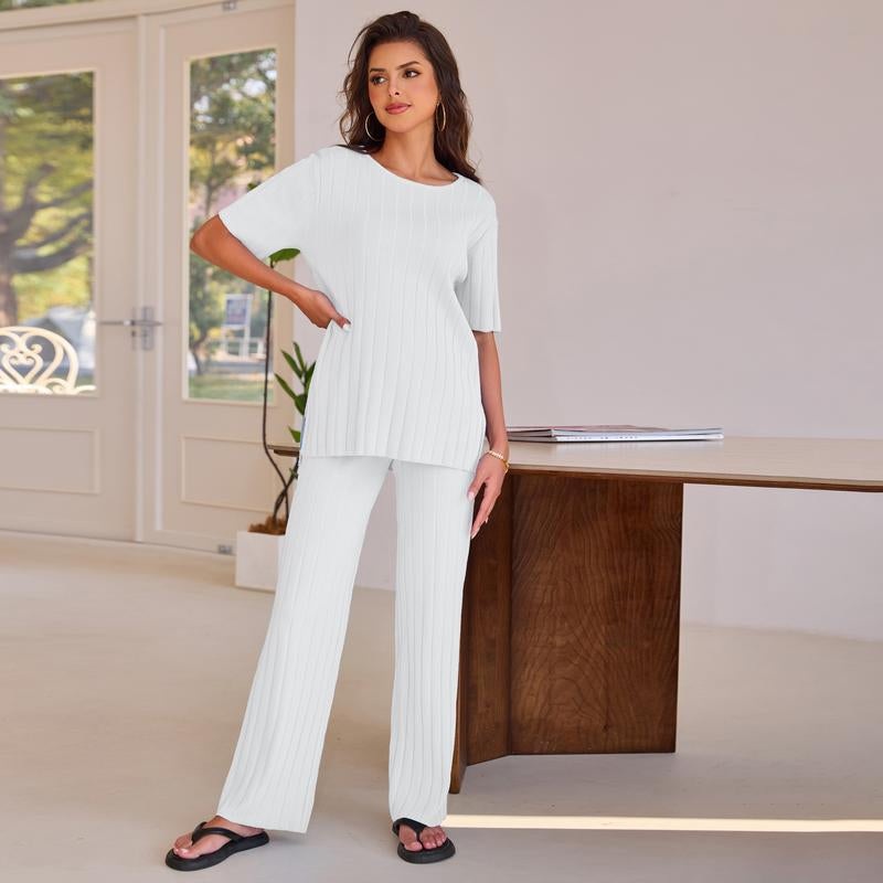 Joyfunear Women'S Casual T-Shirt and Pants Two-Piece Set