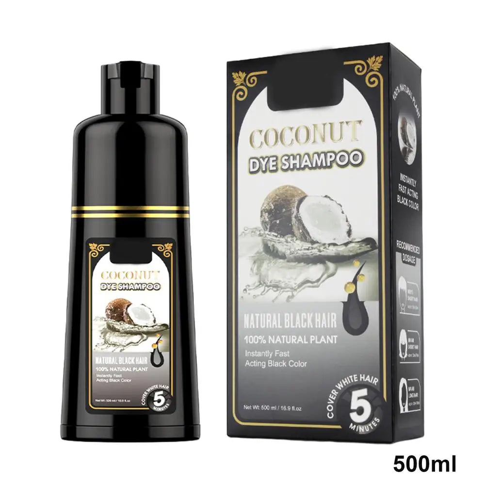 500ml Herbal Hair Dye Black Hair Shampoo Black Hair Color Shampoo Black Hair Dye Covering White Hair Shampoo ginger Shampoo