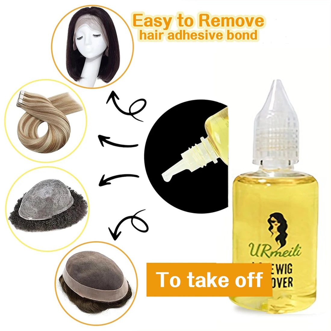 4 pcs Wig Accessory Lace Front Wig Glue, lace Bond Melting Spray，wig adhesive, adhesive remover,Natural and Gentle Formula