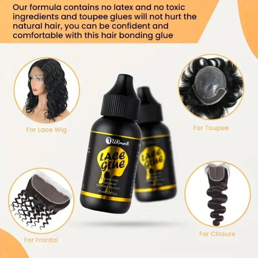 4 pcs Wig Accessory Lace Front Wig Glue, lace Bond Melting Spray，wig adhesive, adhesive remover,Natural and Gentle Formula