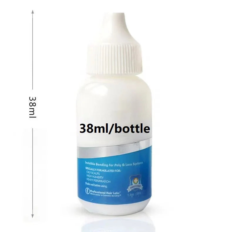 Wholesale 38ml/bottle Wig Adhesive Waterproof Lace Glue Invisible Hair Bonding Toupee Frontal Replacement Adhesive Ghost+Remover