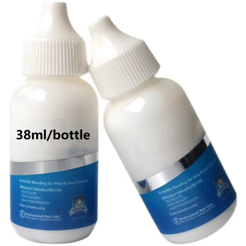 Wholesale 38ml/bottle Wig Adhesive Waterproof Lace Glue Invisible Hair Bonding Toupee Frontal Replacement Adhesive Ghost+Remover