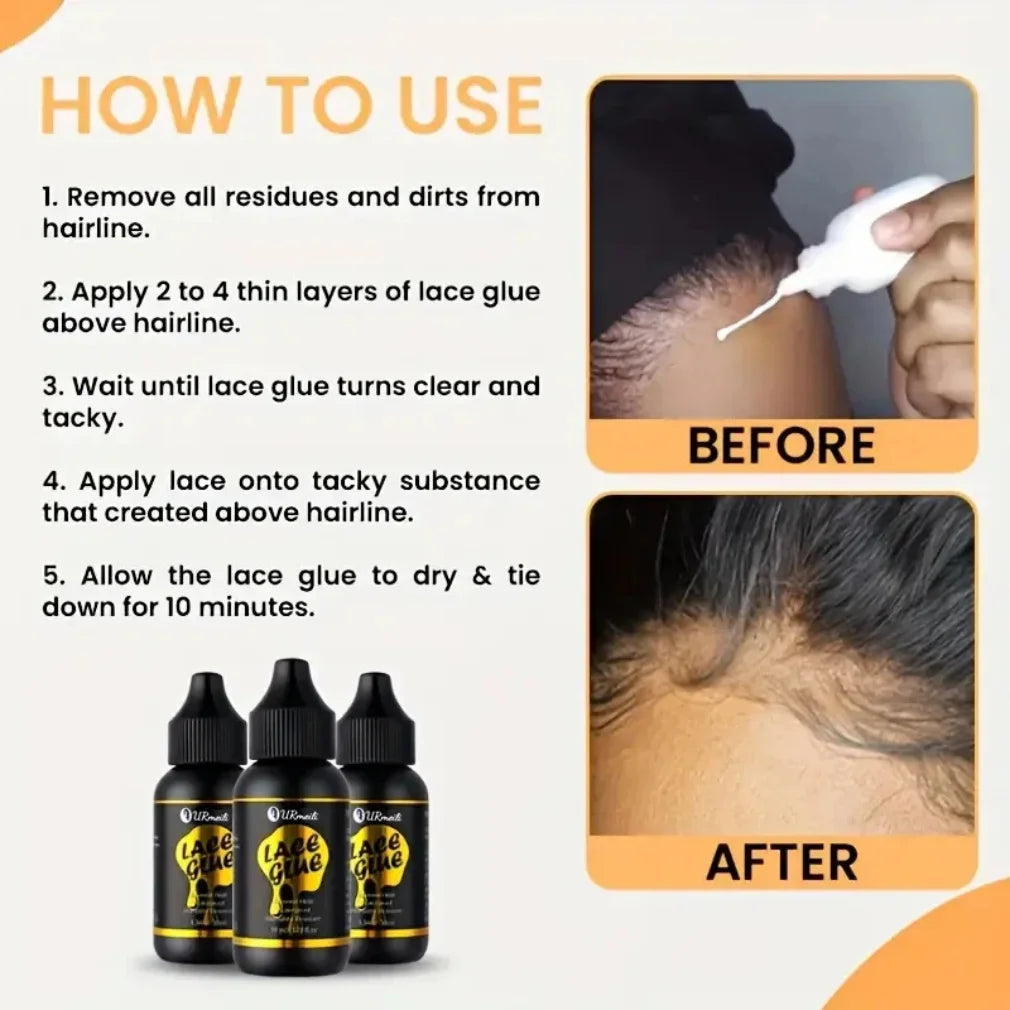 4 pcs Wig Accessory Lace Front Wig Glue, lace Bond Melting Spray，wig adhesive, adhesive remover,Natural and Gentle Formula