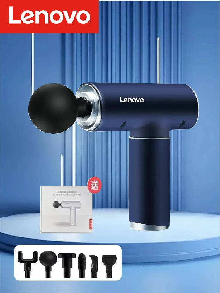 Lenovo 6 Heads Fascia Gun Professional Grade Mini Silent Sports Relaxation Massager 5th Gear Deep Tissue Electric Massage Gun