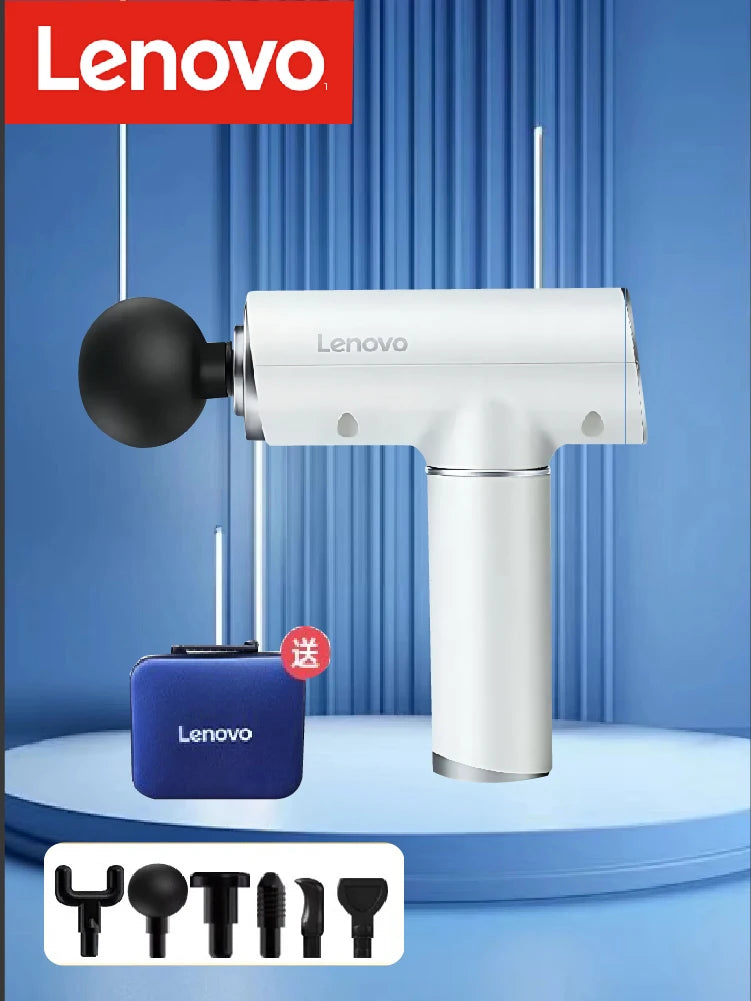 Lenovo 6 Heads Fascia Gun Professional Grade Mini Silent Sports Relaxation Massager 5th Gear Deep Tissue Electric Massage Gun