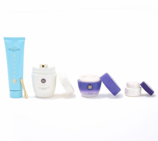 TATCHA Jumbo Silken SPF 35, Ageless Face and Eye 4 Pc Ritual