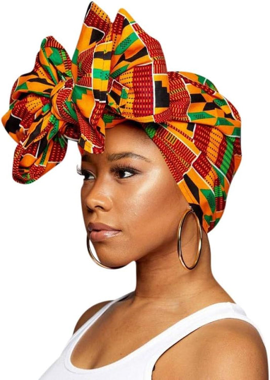 Ankara African Print Soft Headwraps Headband Long Hair Head Wrap Scarf Turban Tie Jersey Knit African Head Wraps