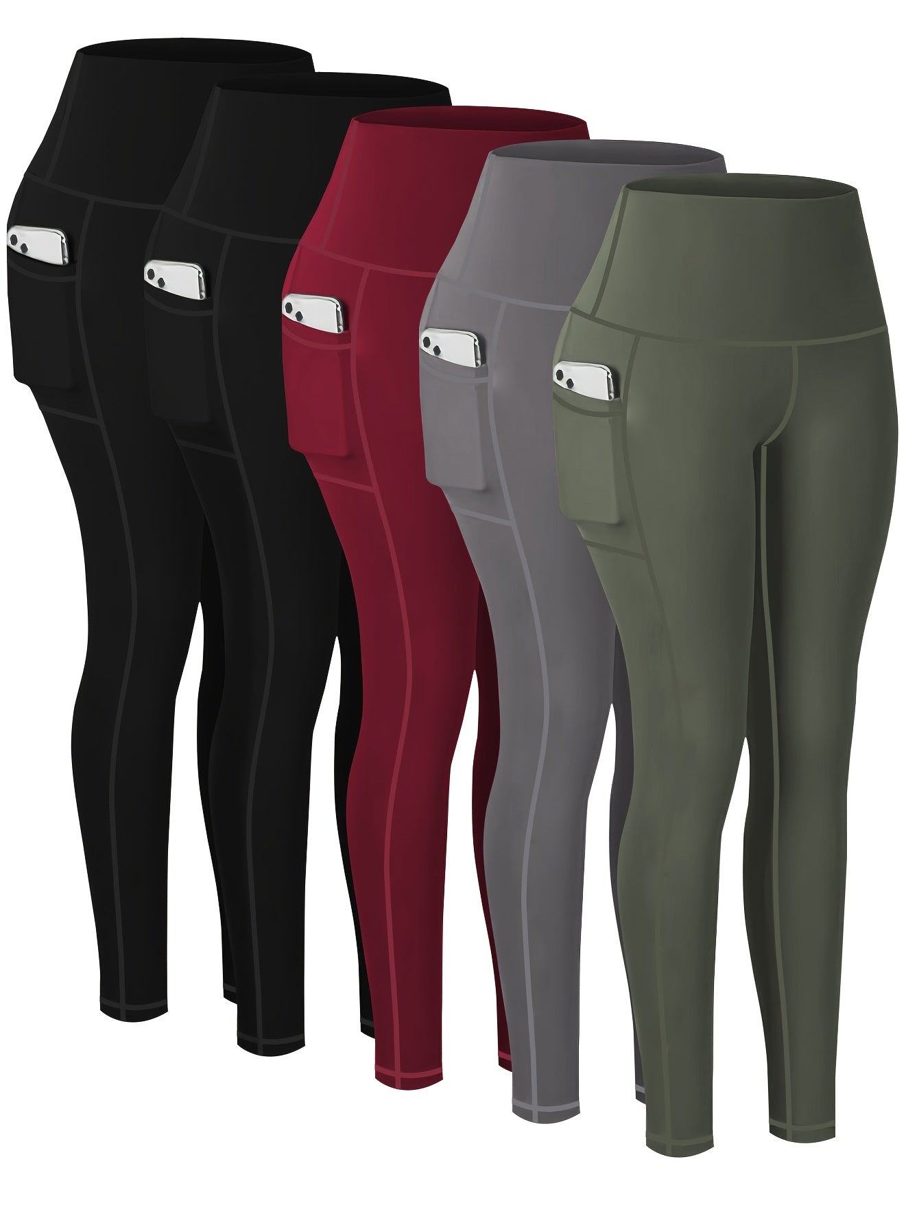 Five-piece Sports Yoga Pants Set