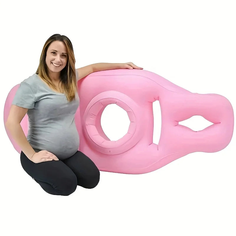 1Pc Inflatable Mat for Pregnancy Yoga PVC Portable Multi Use Mat with Carrying Bag Ideal for Indoor Outdoor Sleep Relaxation