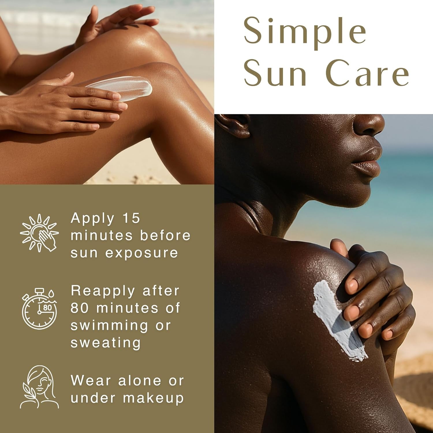 Make It Matte SPF 45 - Clear Face Sunscreen - No White Residue, Broad Spectrum, Matte Finish, Vegan (Ships with Black or Gold Cap)