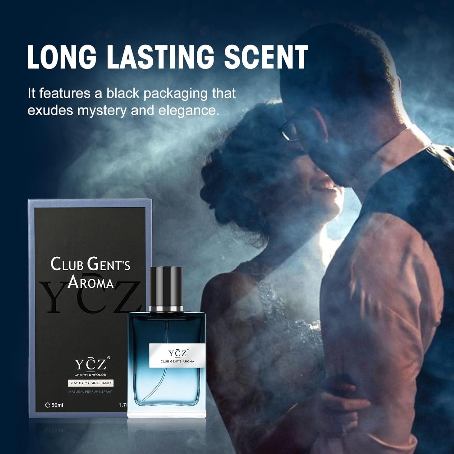 CLUB GENT'S AROMA, 1.7Oz(50Ml), Man Perfume, Nightclub Essential Fragrance, Long Lasting Cologne for Men with Aromatic Woody Notes of Aldehyde, Ginger, Mint, and Lemon