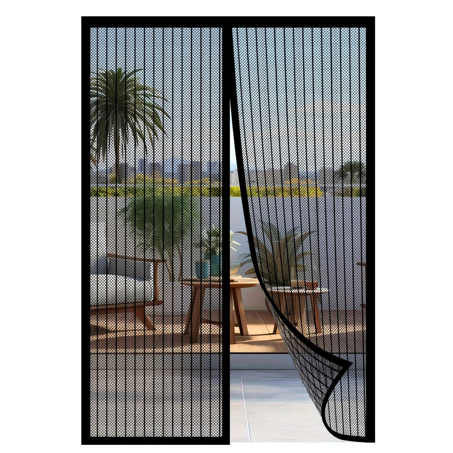 Self-Sealing Magnetic Screen Door