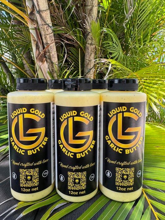 Liquid Gold Garlic Butter Is a Hand Crafted for Chefs & Home Cooks Flavor Traditional Dip Sauce