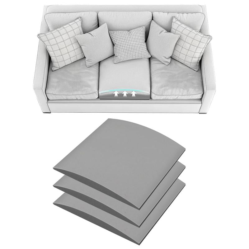 Foamagic 40D High Density Memory Sponge Sofa Cushion Support - 20X20X2 Inch Gray Lifters for Sagging Couches, All Seasons, 1/2/3 Pack