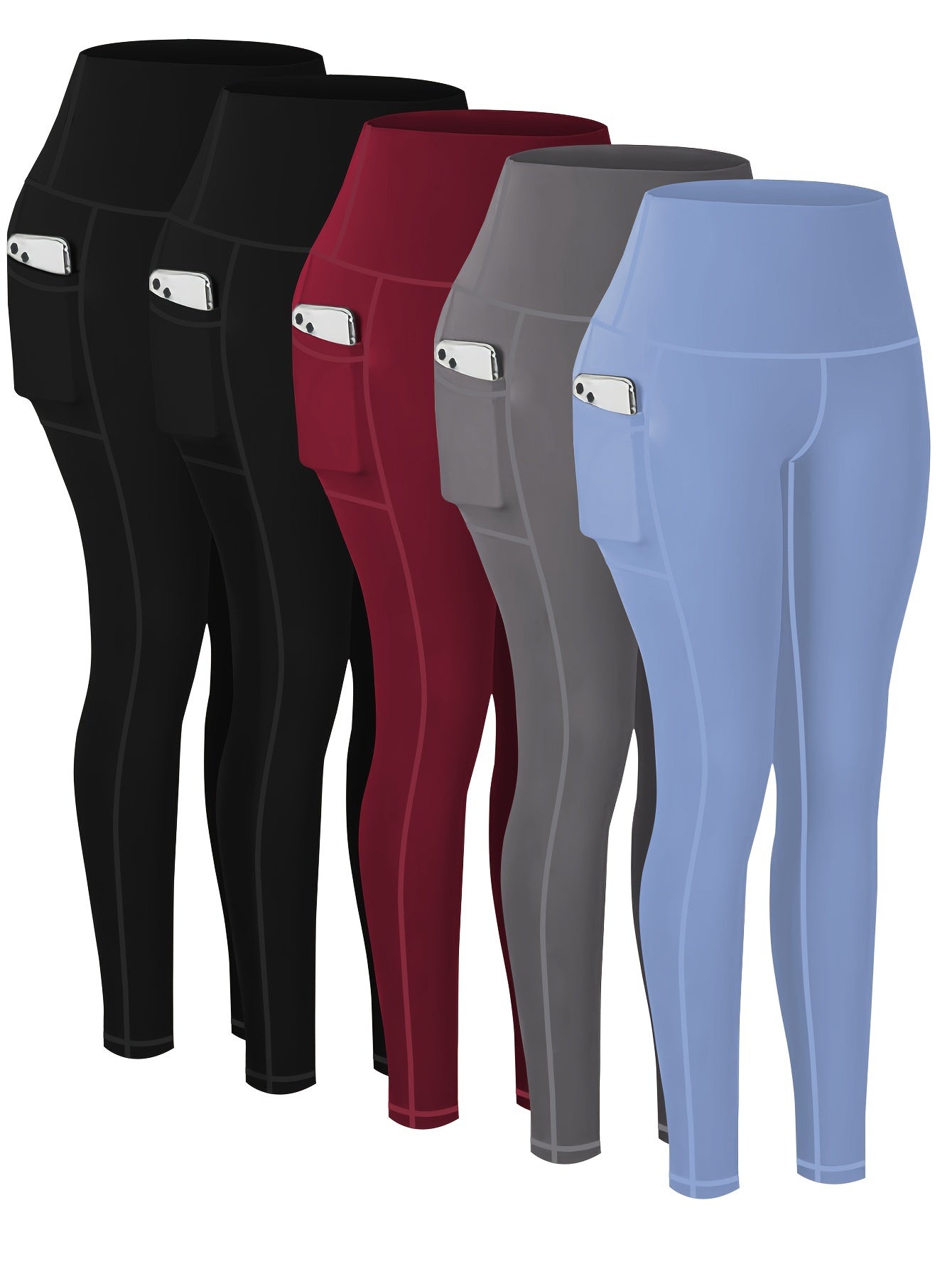 Five-piece Sports Yoga Pants Set